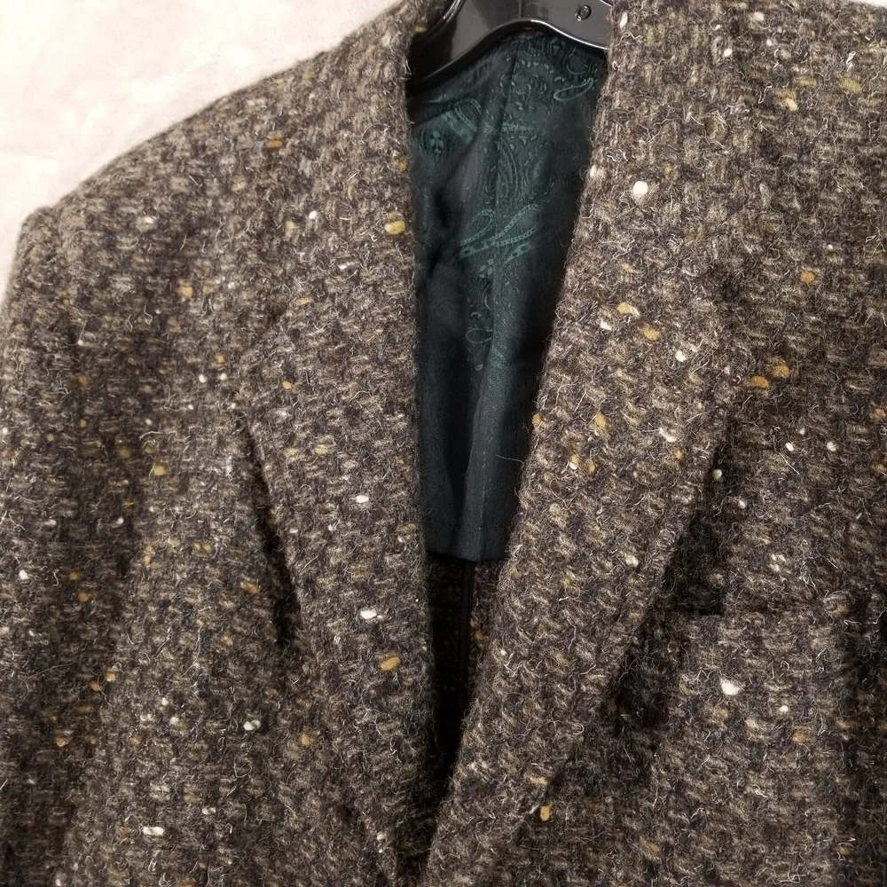 Manuel Ritz Pipo Sport Coat Men Brown Alpaca Wool Textured Jacket Rugged Outdoor
